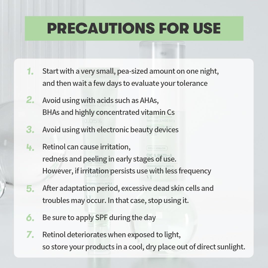 VT Cosmetics Cica Reti-A Retinol Cream 0.05 1.01 fl oz. 30 ml