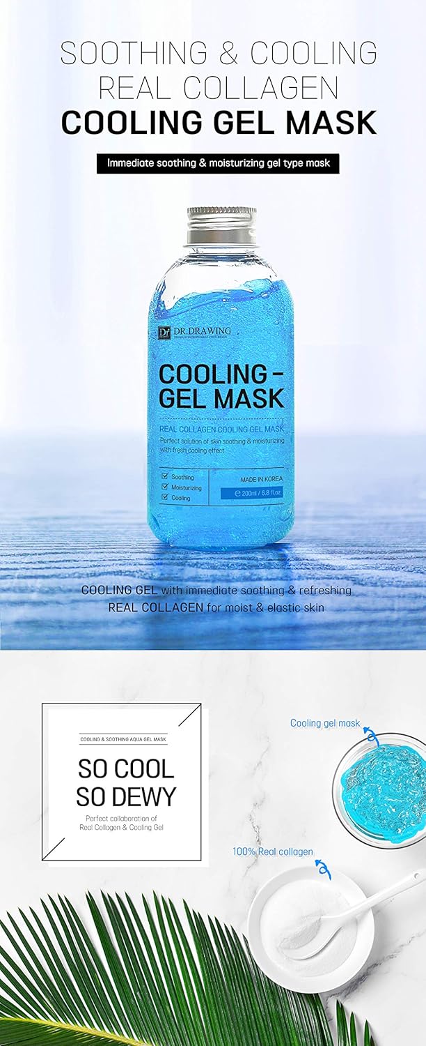 Dr. Drawing Real Collagen Cooling Gel Mask (Soothing & Moisturizing) - Fox|PharmaDR.DRAWING