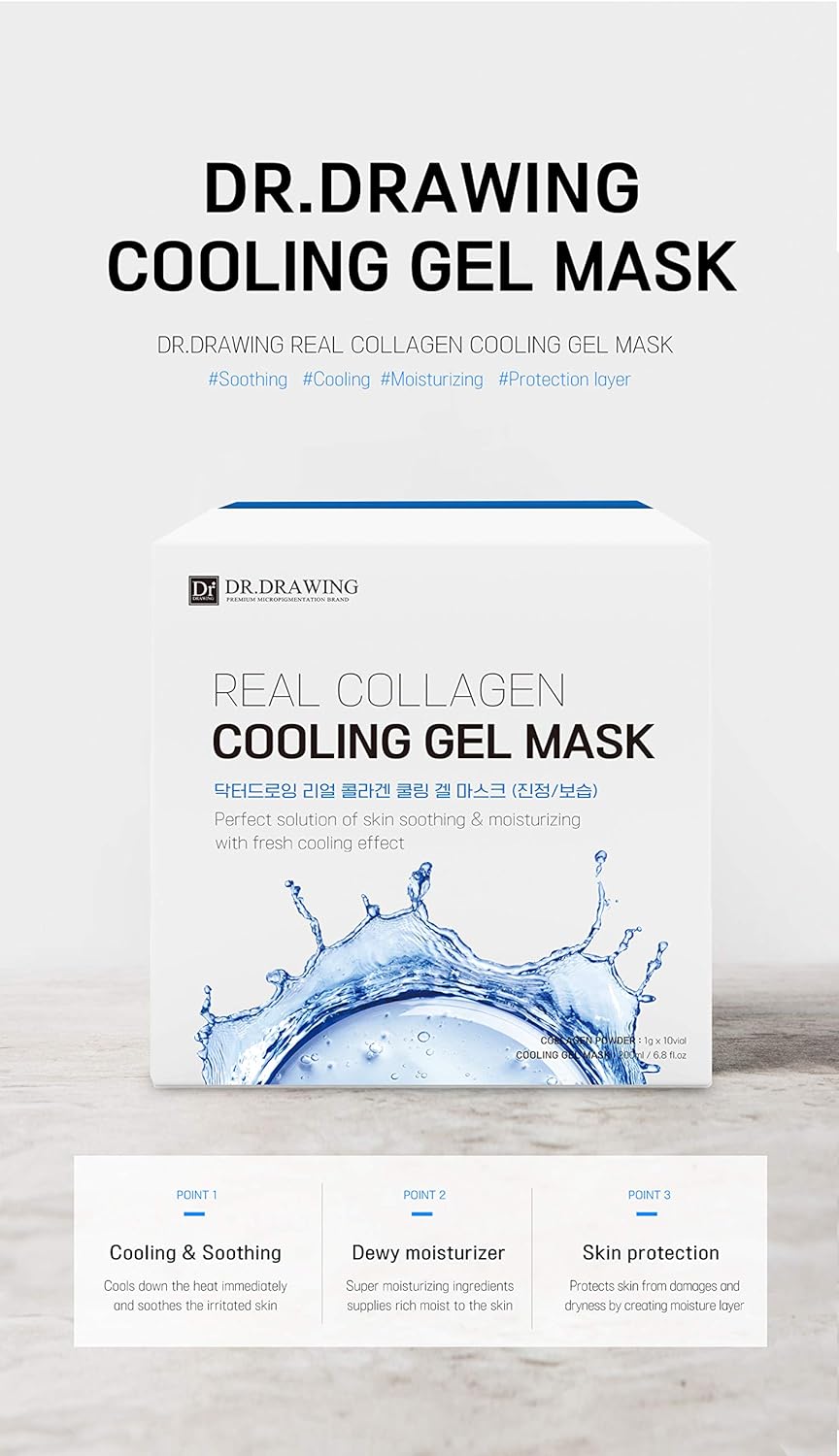 Dr. Drawing Real Collagen Cooling Gel Mask (Soothing & Moisturizing) - Fox|PharmaDR.DRAWING
