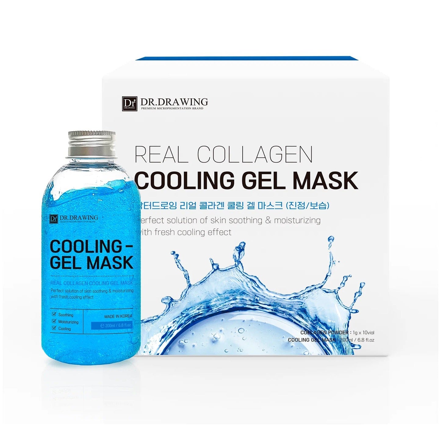 Dr. Drawing Real Collagen Cooling Gel Mask (Soothing & Moisturizing) - Fox|PharmaDR.DRAWING