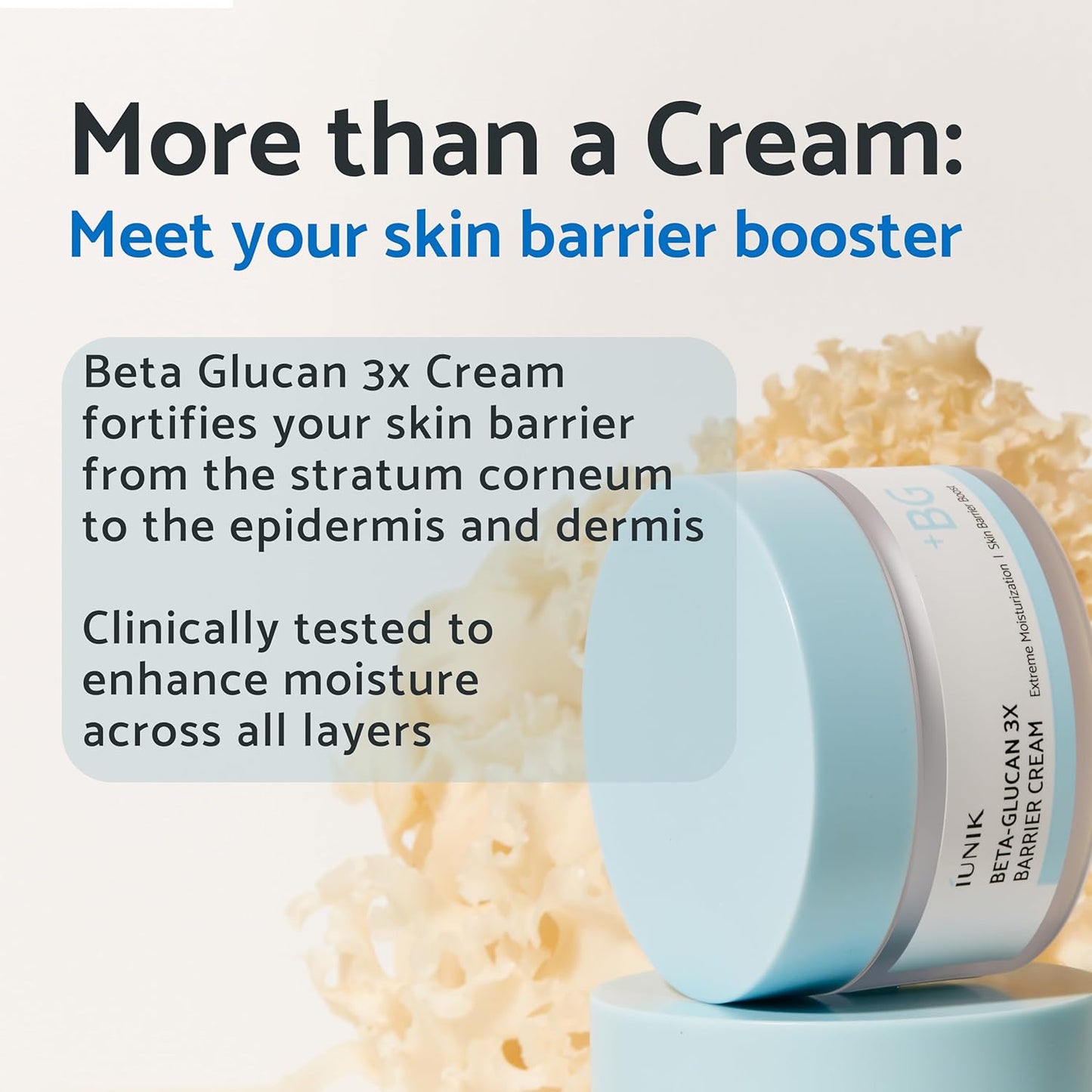 IUNIK BETA GLUCAN 3X BARRIER CREAM 1.69 fl.oz/50ML - Fox|Pharma