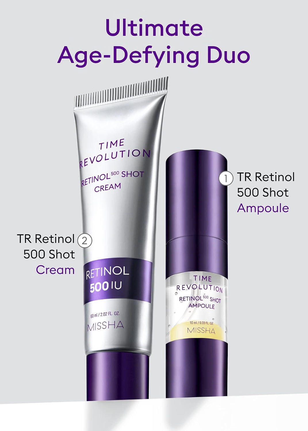 MISSHA Time Revolution Retinol 500 Shot Cream 2.03 fl oz 60 ml
