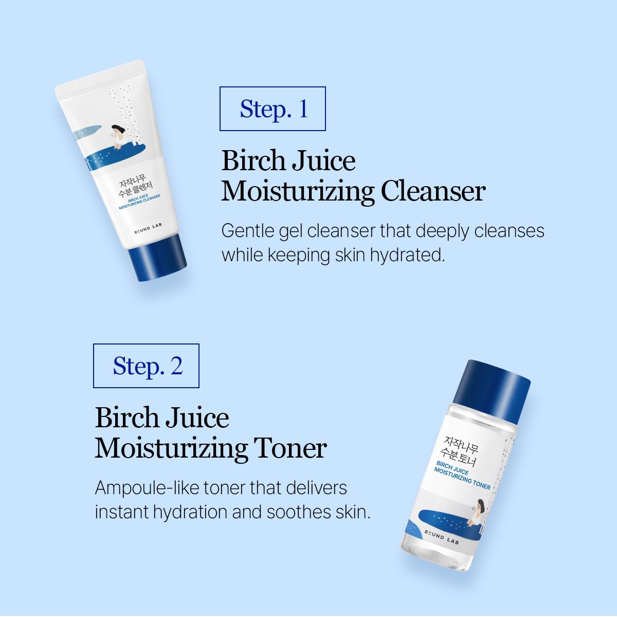 ROUND LAB Birch Juice Moisturizing Trial Kit 4-Piece