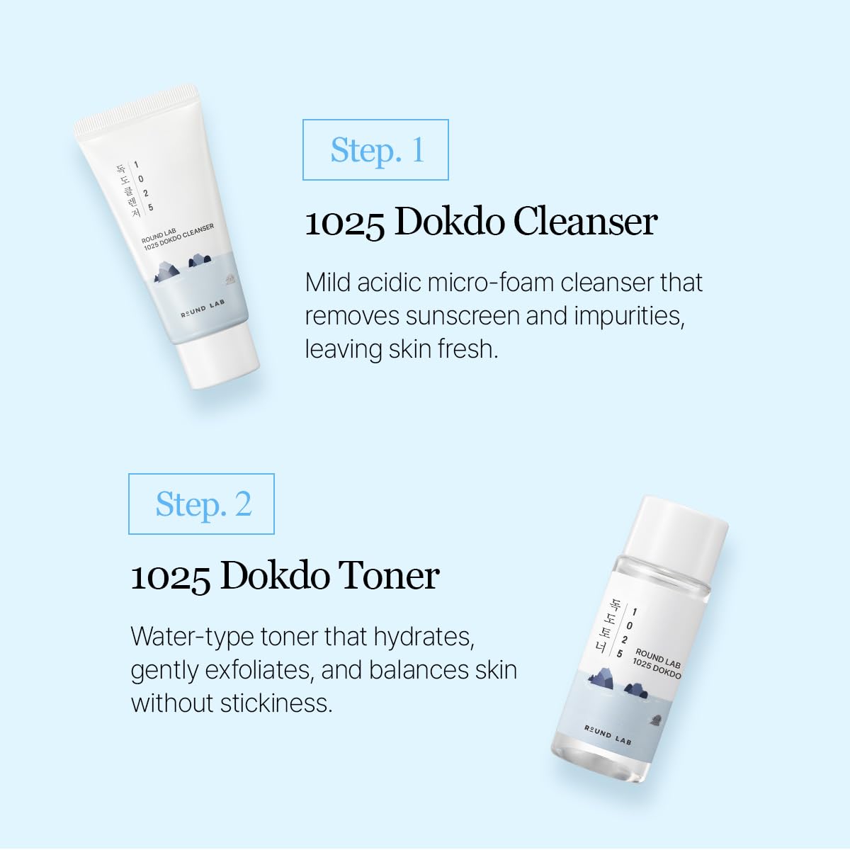 ROUND LAB 1025 Dokdo Trial Kit 4-Piece