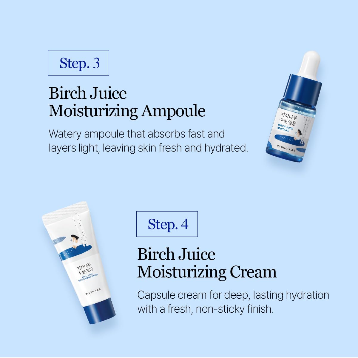 ROUND LAB Birch Juice Moisturizing Trial Kit 4-Piece