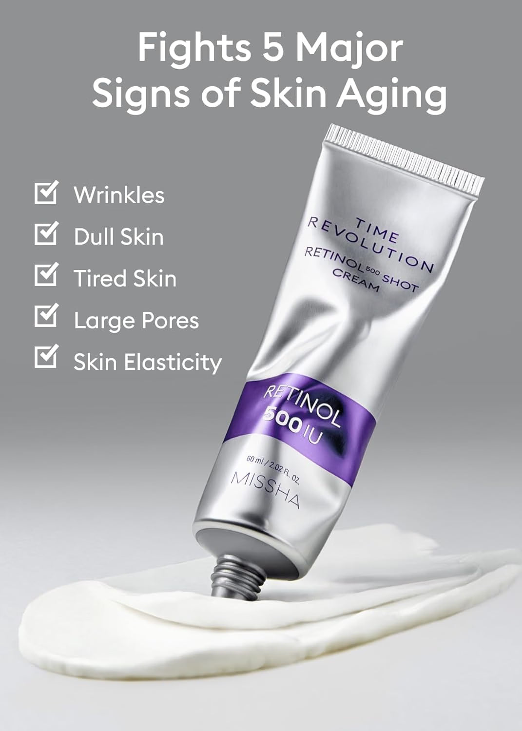 MISSHA Time Revolution Retinol 500 Shot Cream 2.03 fl oz 60 ml