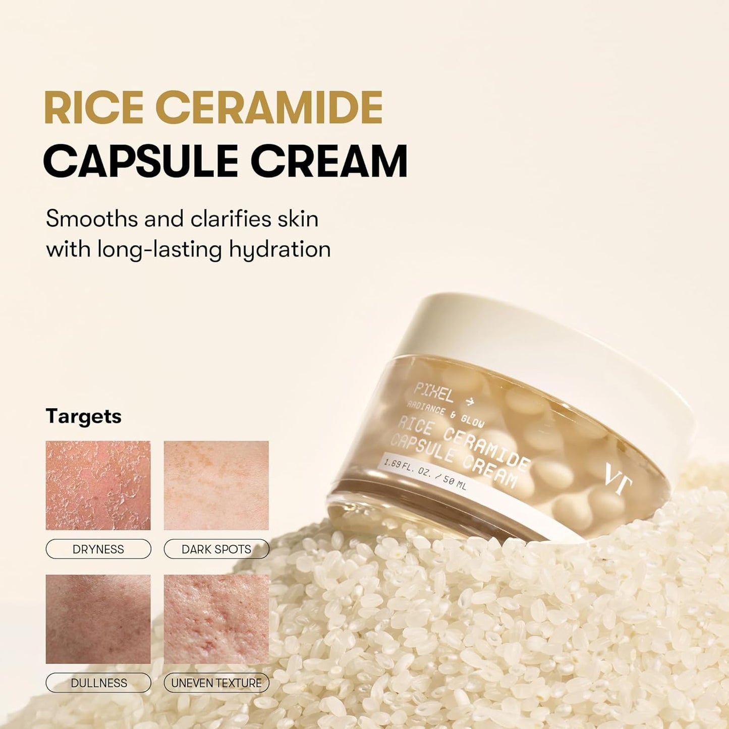 VT Cosmetics Rice Ceramide Capsule Cream 1.69 fl. oz. 50 ml