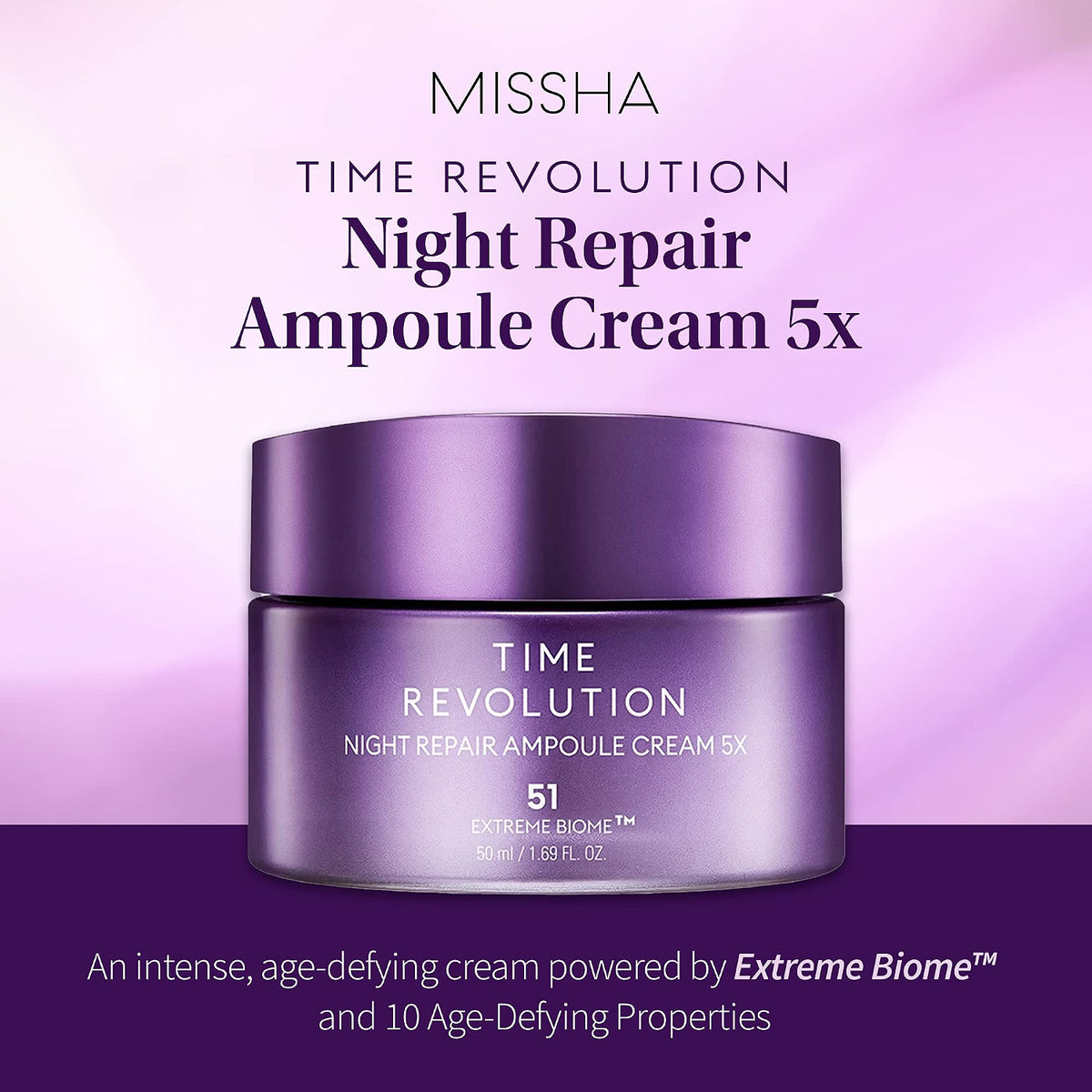 MISSHA Time Revolution Night Repair Ampoule Cream 5X 1.69 fl oz 50 mL
