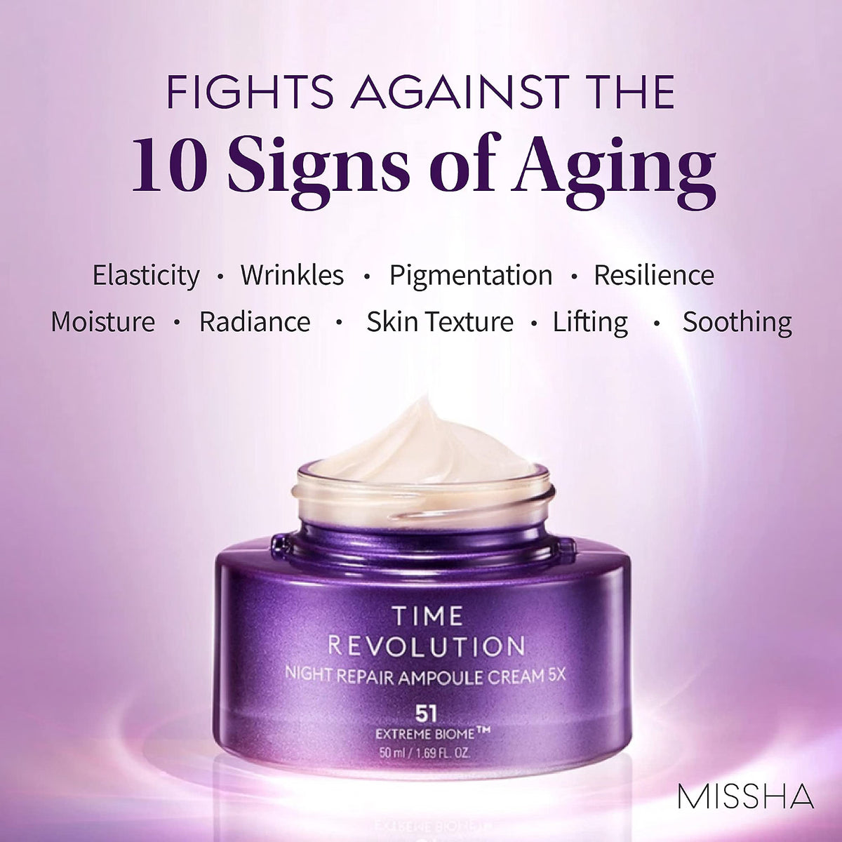 MISSHA Time Revolution Night Repair Ampoule Cream 5X 1.69 fl oz 50 mL