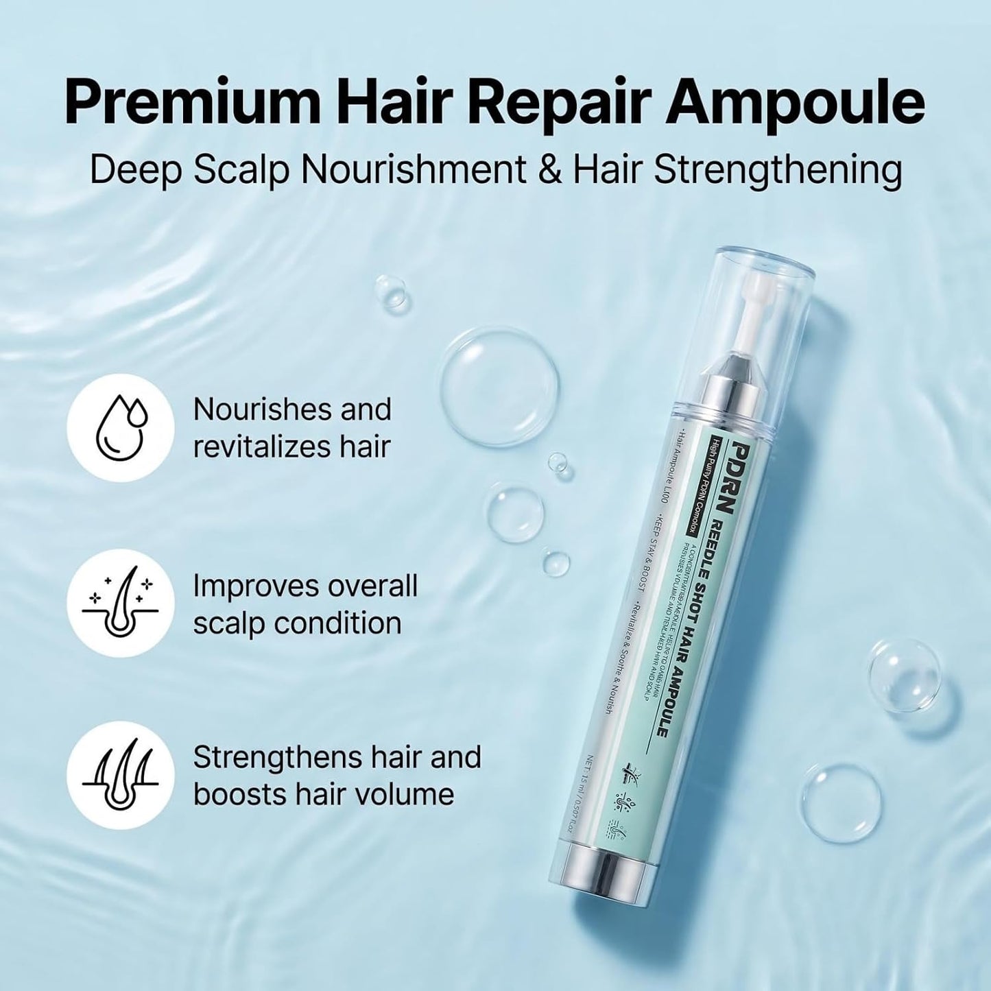 VT Cosmetics PDRN Reedle Shot Hair Ampoule L100 0.5 fl oz. 15 ml