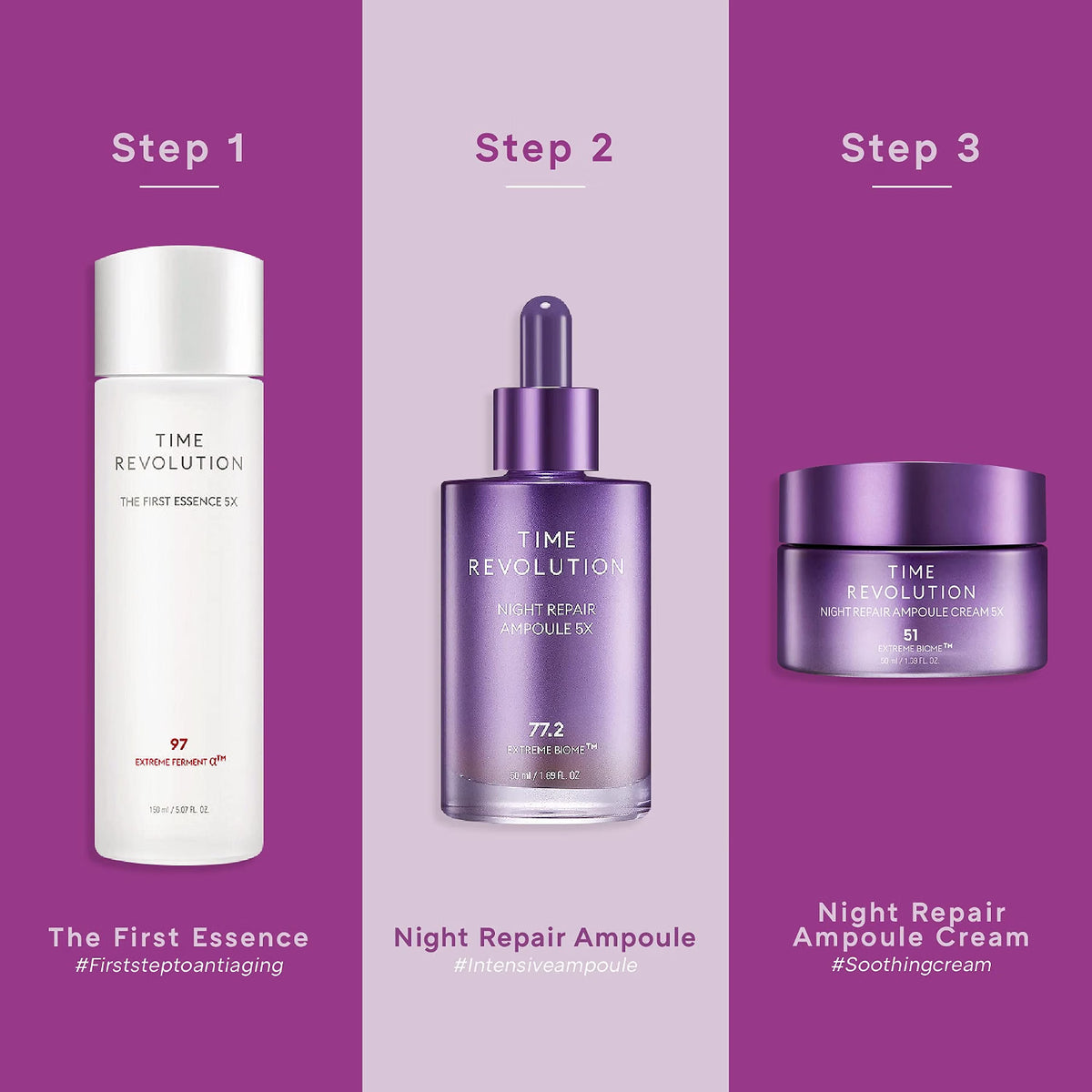 MISSHA Time Revolution Night Repair Ampoule Cream 5X 1.69 fl oz 50 mL