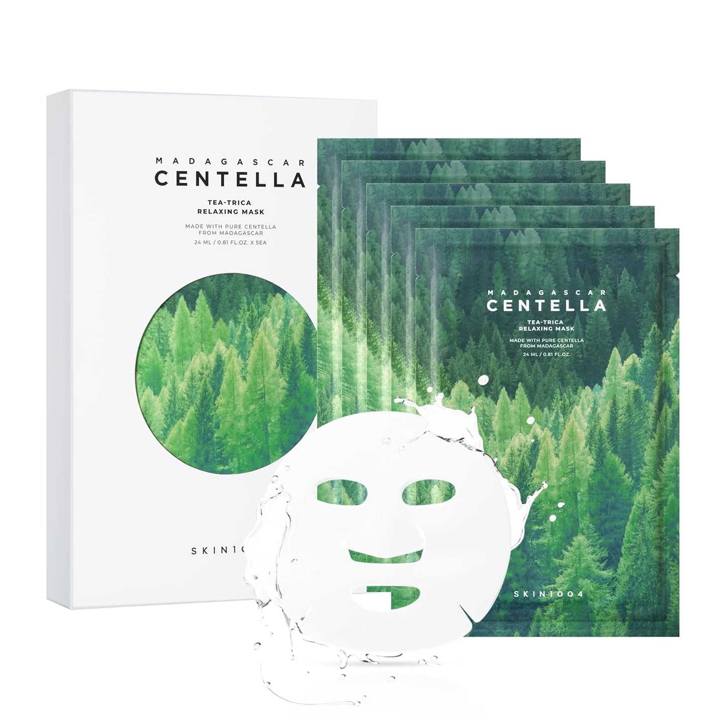SKIN1004 Madagascar Centella Tea-Trica Relaxing Mask 0.84 fl oz / 25ml * 5ea