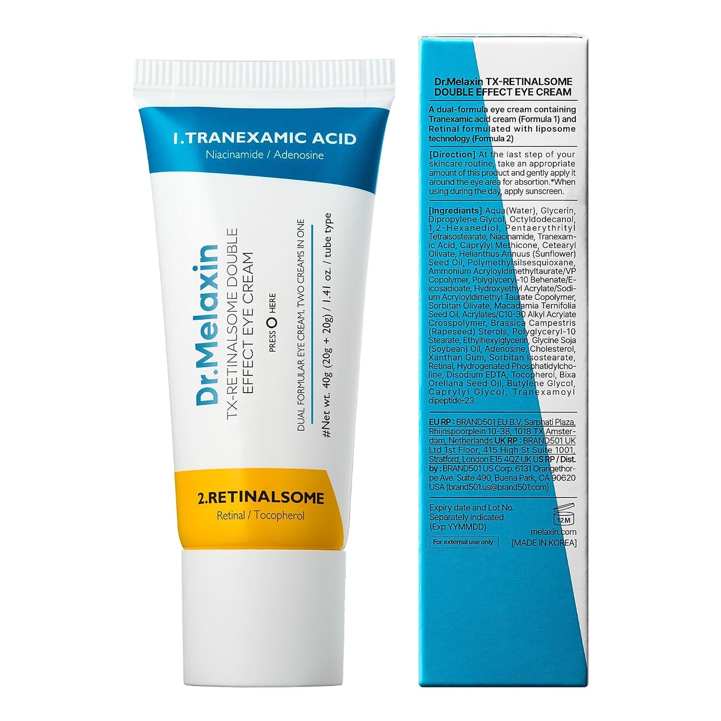 Dr.Melaxin TX Retinalsome Double Effect Eye Cream 1.41 oz. 40 g