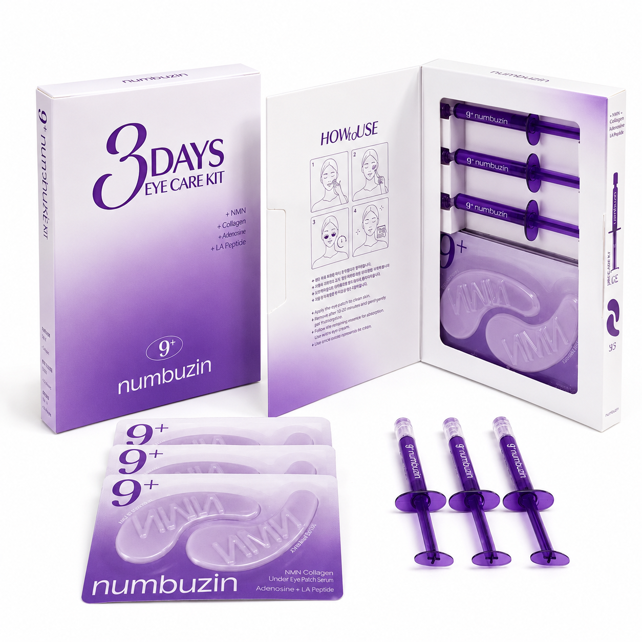 numbuzin No.9 3 Days Eye Care Kit (1 ml x 3 + 8 g x 3)