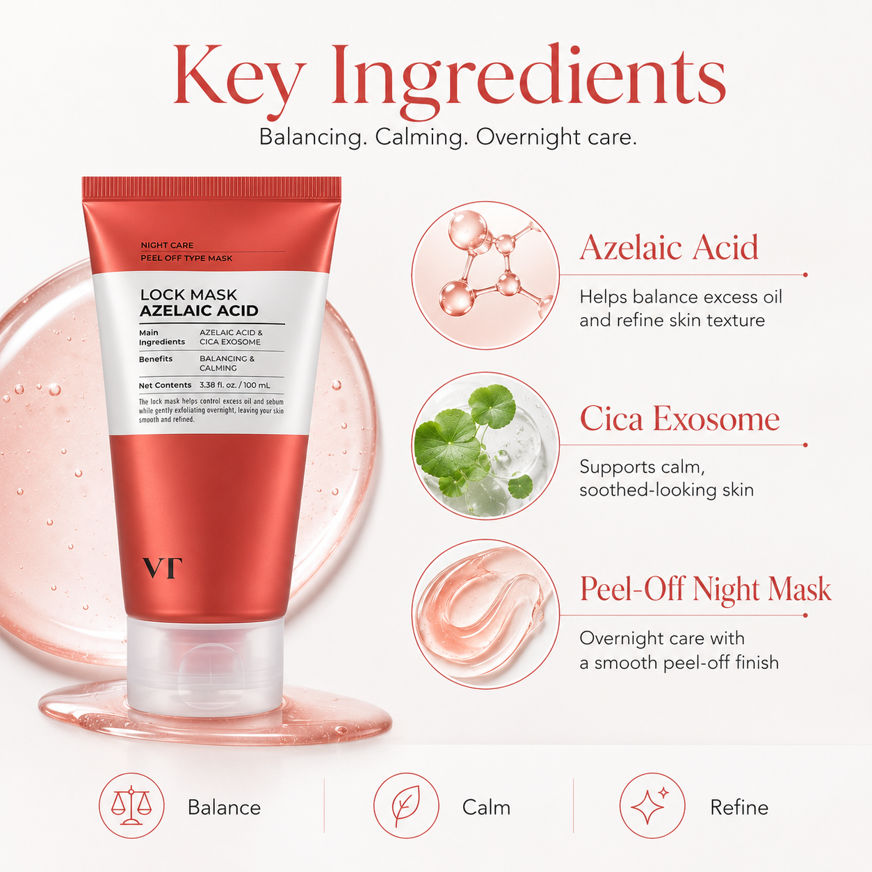 VT Cosmetics AZ Care Lock Mask 3.38 fl. oz. 100 ml