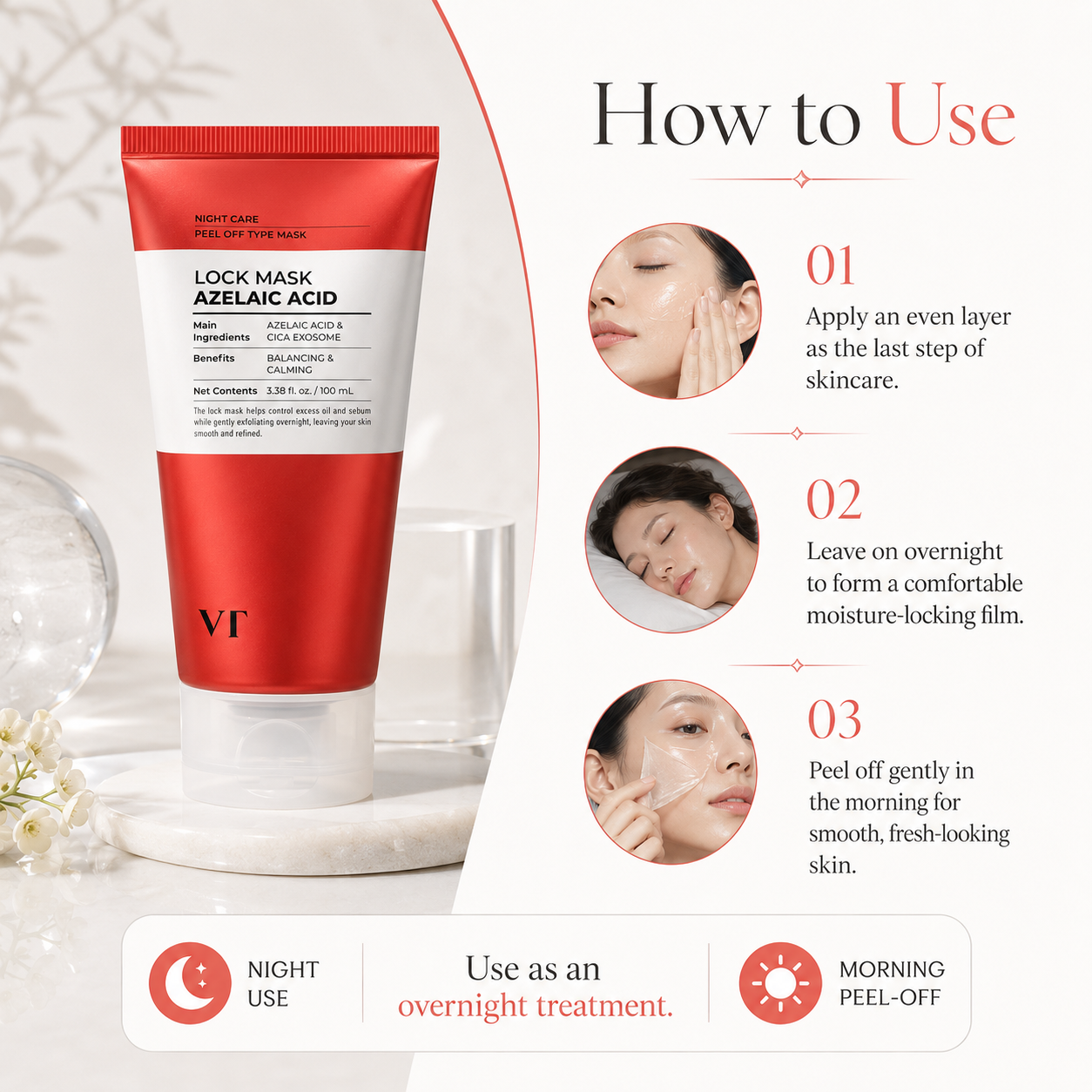 VT Cosmetics AZ Care Lock Mask 3.38 fl. oz. 100 ml