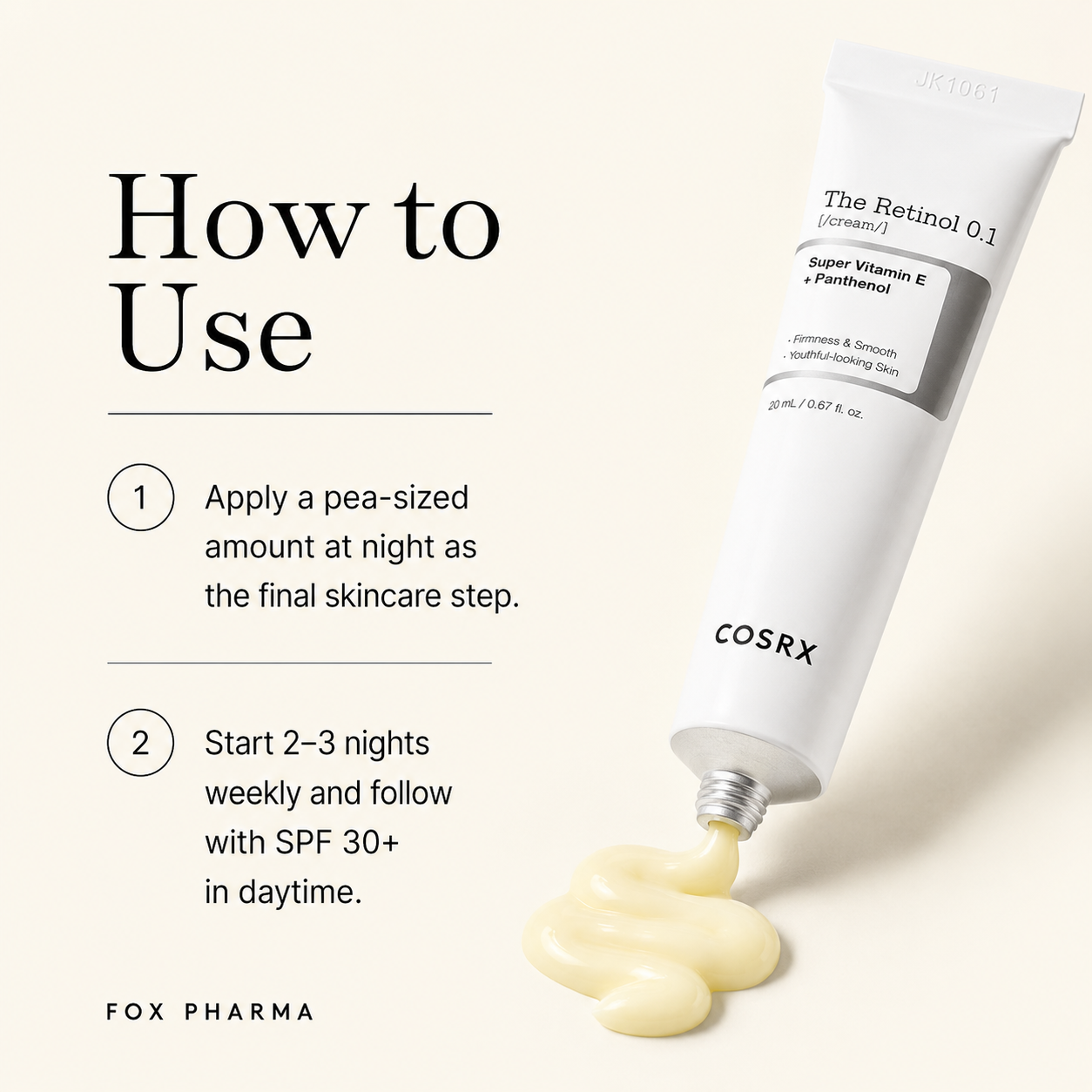 COSRX The Retinol 0.1 Cream 20ml/0.67 fl.oz