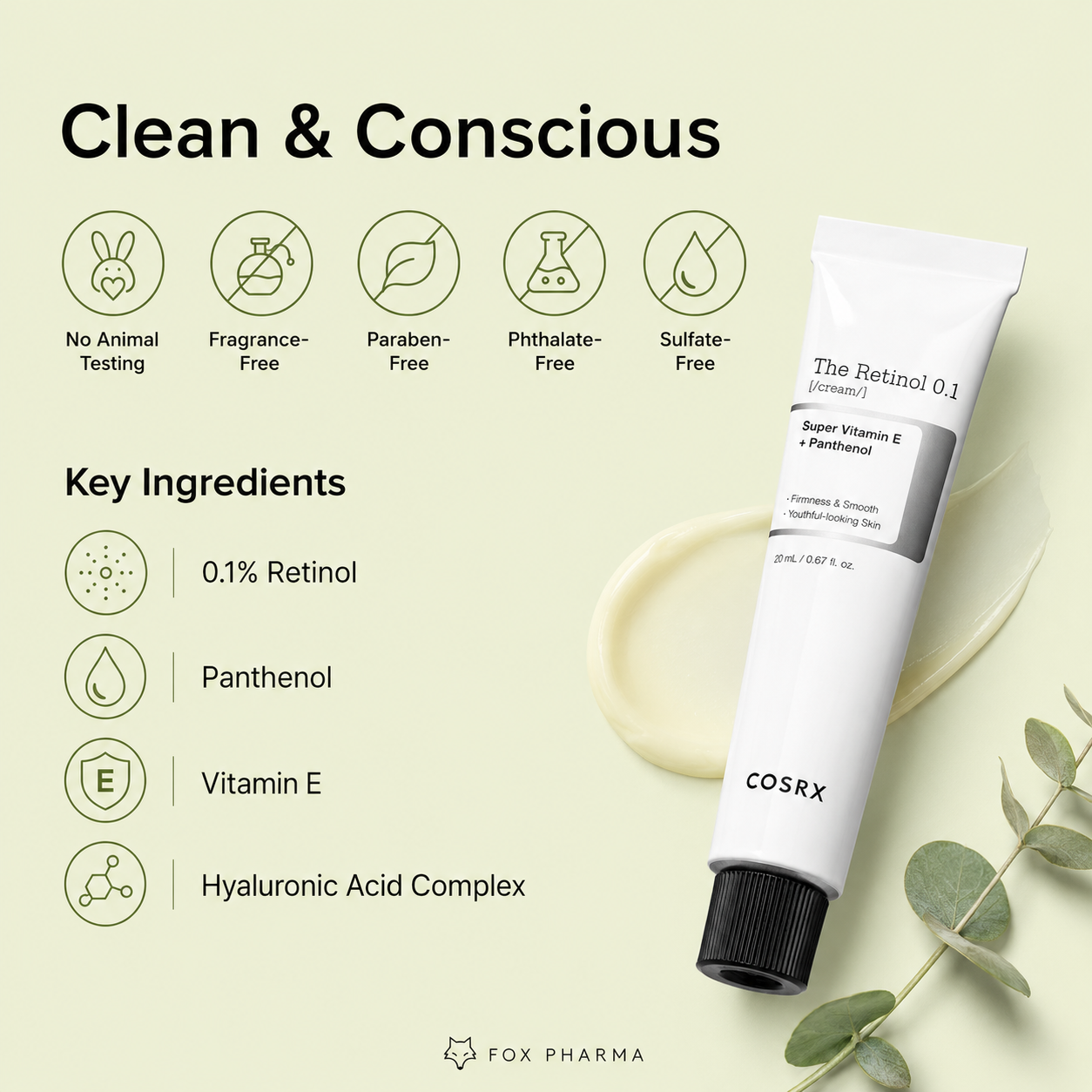 COSRX The Retinol 0.1 Cream 20ml/0.67 fl.oz