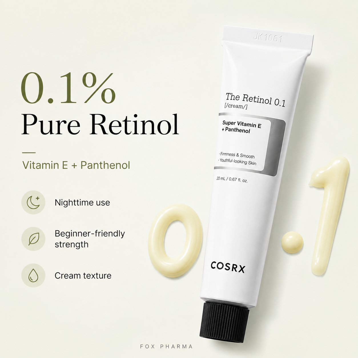 COSRX The Retinol 0.1 Cream 20ml/0.67 fl.oz