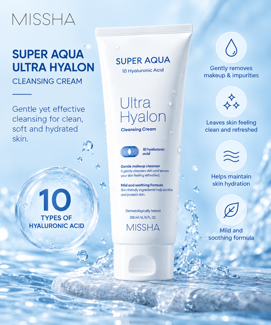 MISSHA Aqua Cleansing Cream 200 mL
