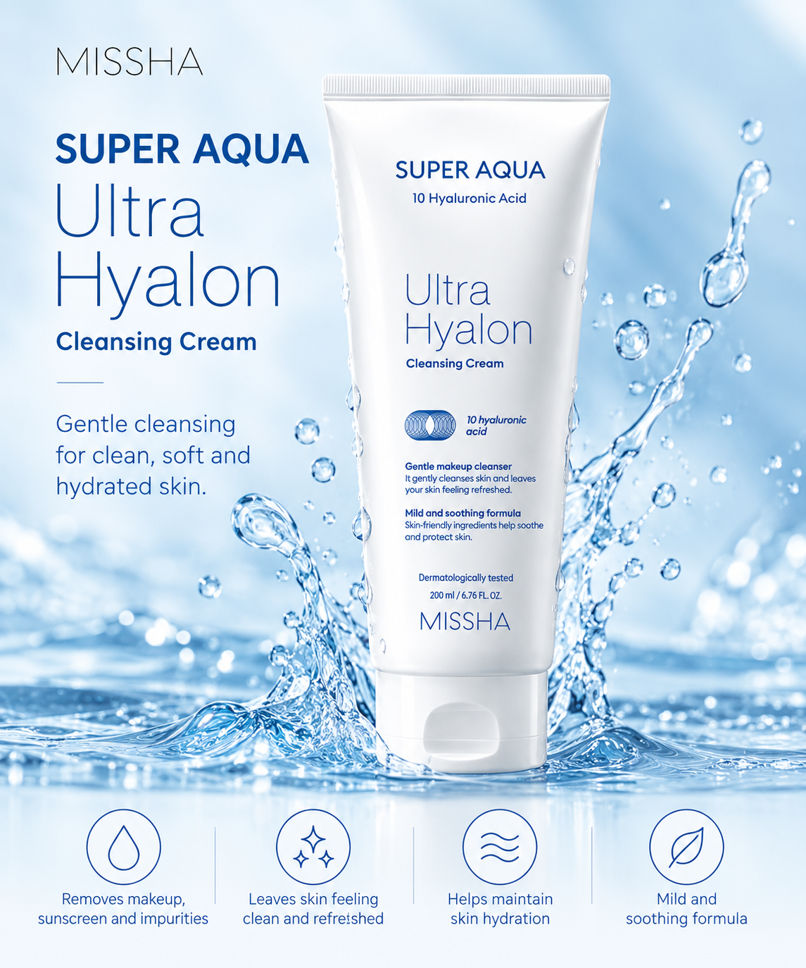 MISSHA Aqua Cleansing Cream 200 mL