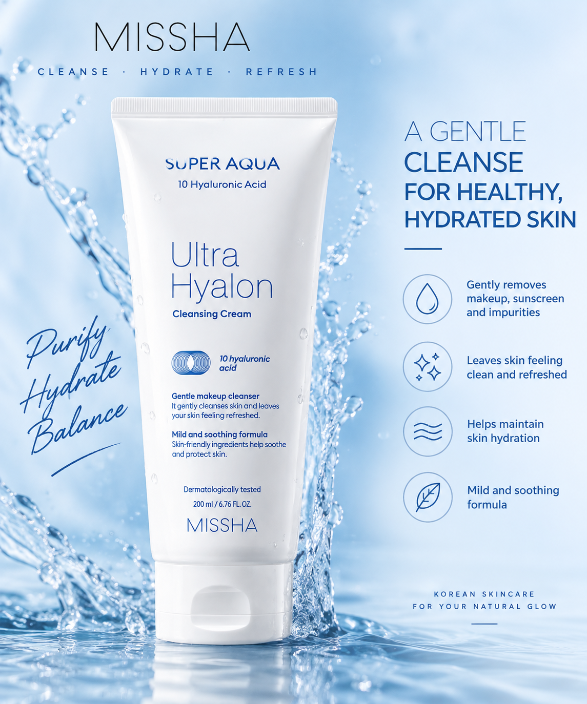 MISSHA Aqua Cleansing Cream 200 mL
