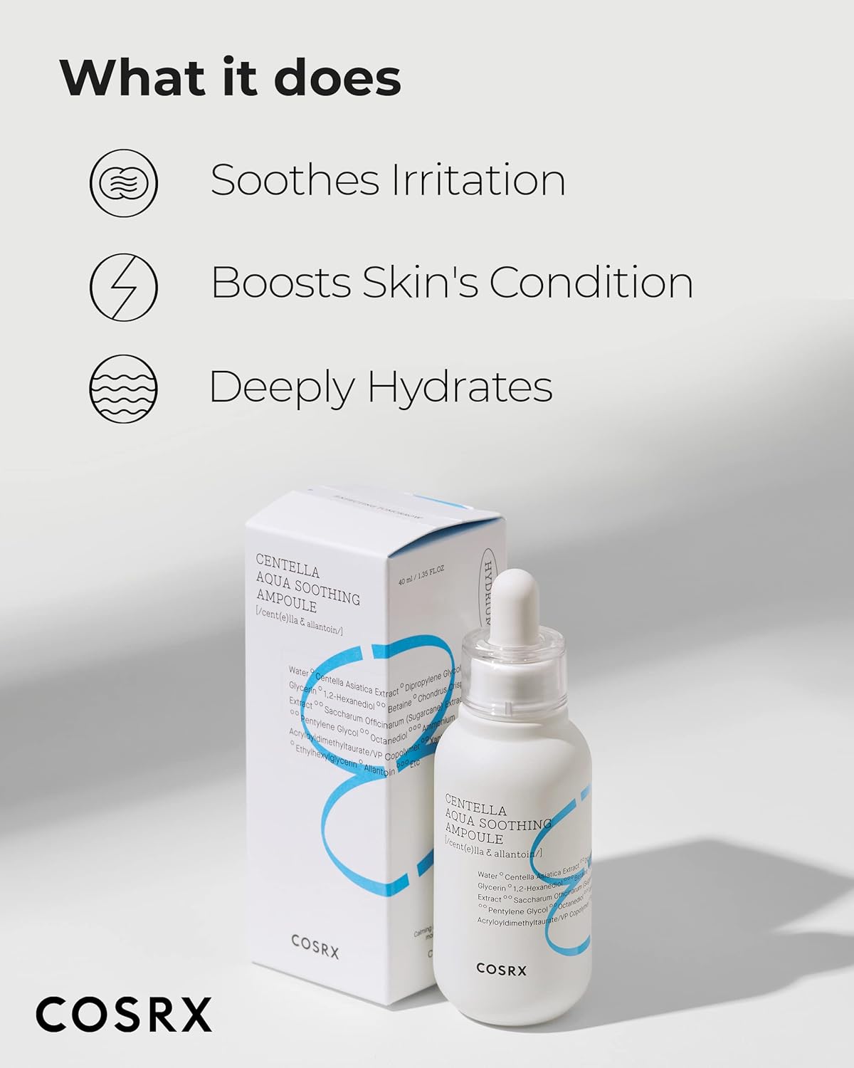 COSRX Centella AQUA SOOTHING AMPOULE 1.35 fl.oz/40ML - Fox|Pharma