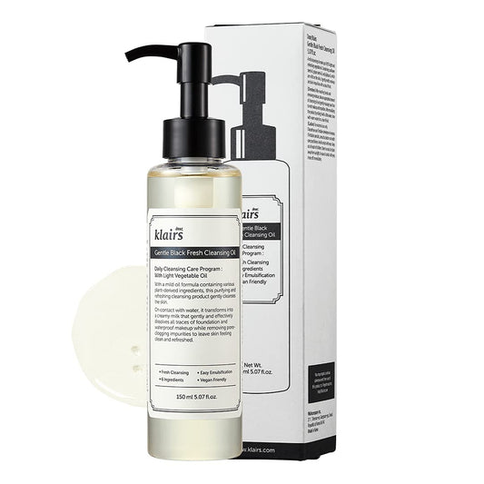 dear, klairs GENTLE BLACK DEEP CLEANSING OIL 5.07 fl.oz/150ML - Fox|Pharma