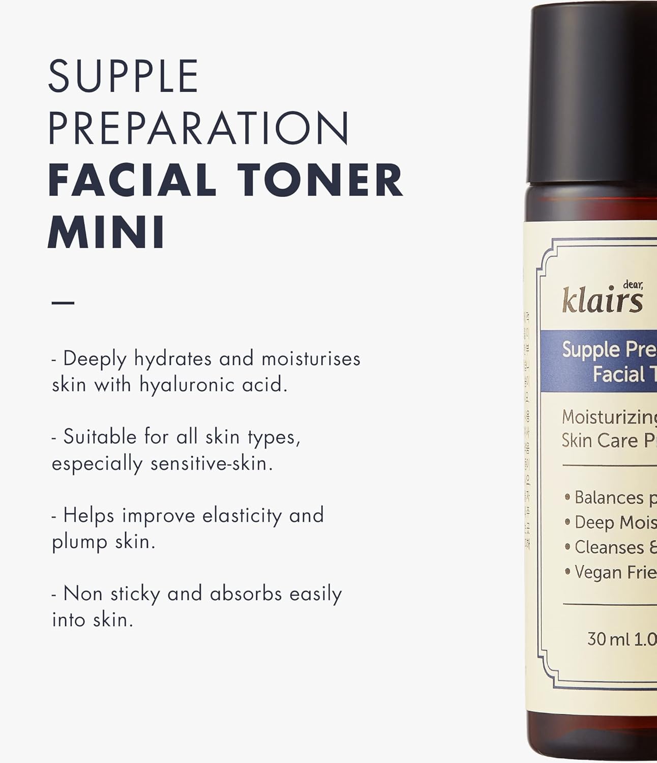 dear, klairs SUPPLE PREPARATION FACIAL TONER 1.01 fl.oz/30ML - Fox|Pharma
