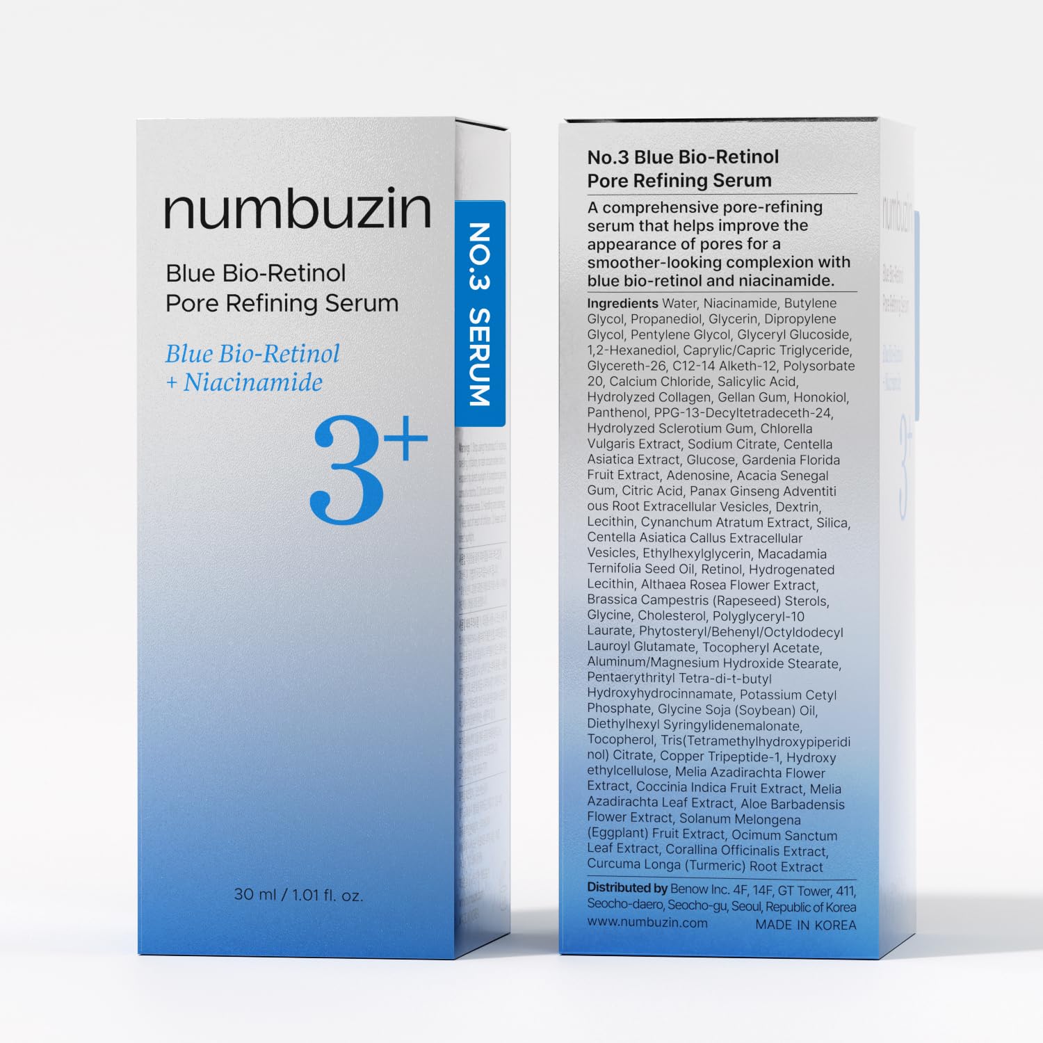 numbuzin No.3 Retinol Serum – Blue Bio - Retinol Pore Refining Serum 1.01 fl.0z. - Fox|Pharma