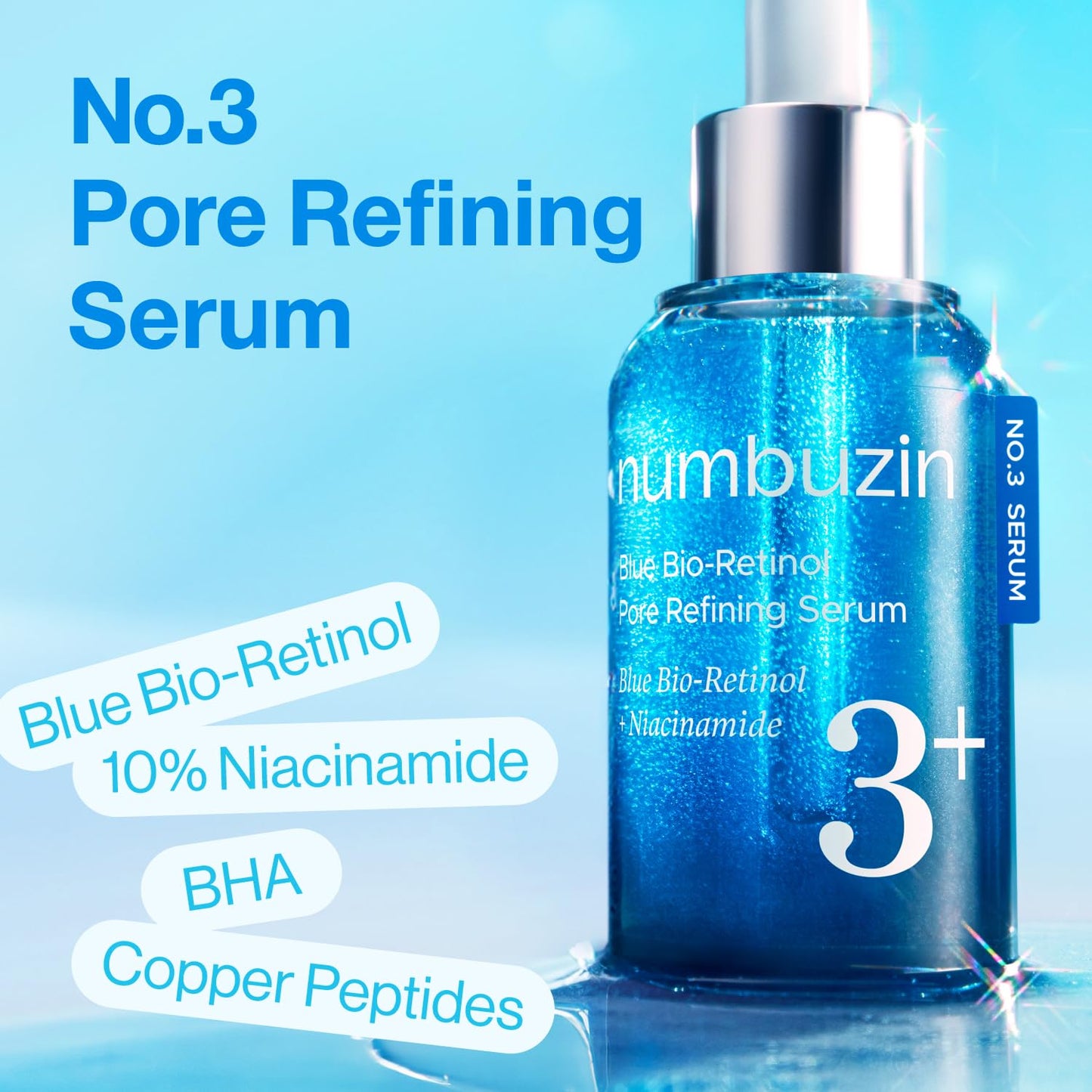 numbuzin No.3 Retinol Serum – Blue Bio - Retinol Pore Refining Serum 1.01 fl.0z. - Fox|Pharma